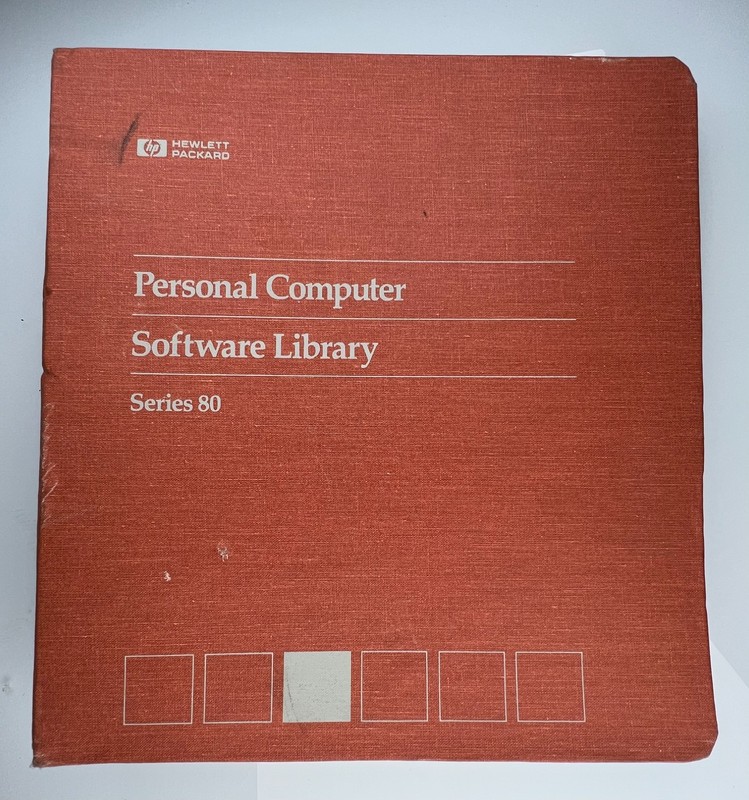 Hewlett-Packard Series 80 Statistics Software 3 Floppy Disks Manuals Binder