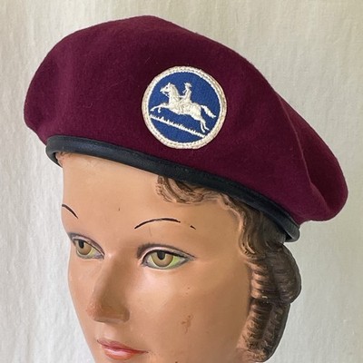 1960s Vintage US Postal Service MAROON  BERET Women s Letter Carrier USPS