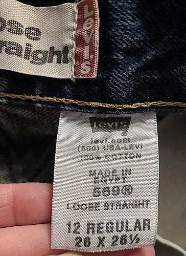BOYS SIZE 12 REG 26 X 26 1/2 LEVI'S LEVIS LOOSE STRAIGHT 569 JEANS - Picture 3 of 11