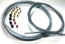 25 Ft Roll 3/16 Brake Line Kit - Tube / 8 ft of Armor / 19 Fittings