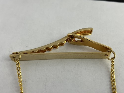 Vntg F/A-18A Hornet McDonnell Douglas Tie Clasp With Chain Gold, Black Fill NOS - Picture 4 of 7