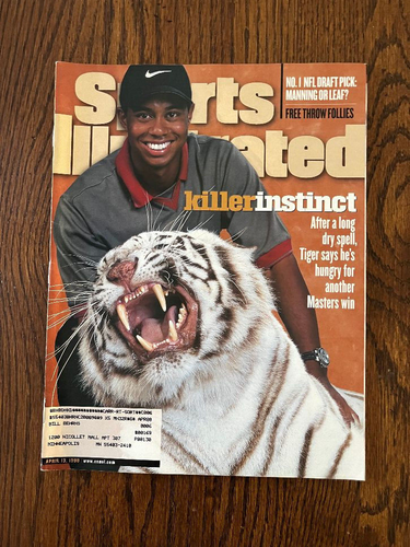 Sports Illustrated Tiger Woods & White Tiger #1 NFL Draft Pick Manning Leaf 1998