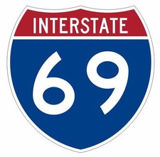 Interstate 69 Sticker Decal R917 Highway Sign