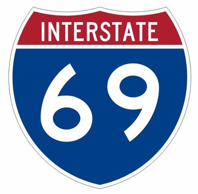 Interstate 69 Sticker Decal R917 Highway Sign 