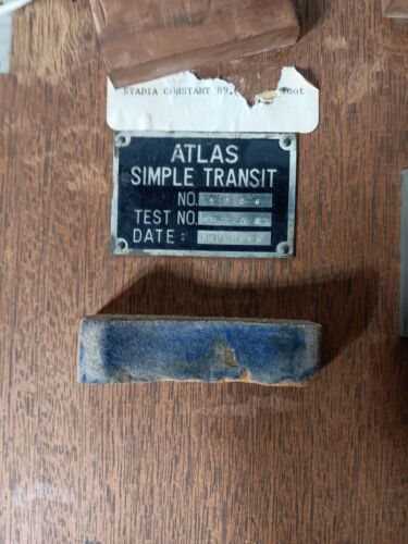 Antique Mining Solar Survey Surveying Transit Brass Atlas With Wood Box And Key - Picture 4 of 7