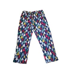 Hanna Andersson Holiday Trees Pajama Pants Womens Size XL Multicolor