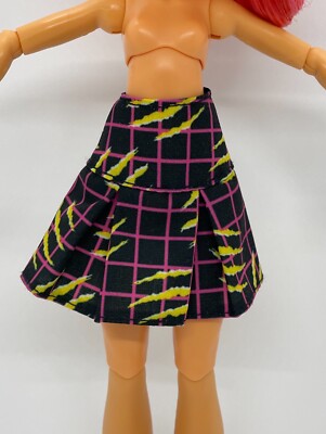 Monster High G3 Core Toralei Stripe Fashion Doll Outfit Black Pink Pleated Skirt