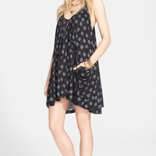 FREE PEOPLE Kimmie Dress Sundress Oversize Tunic Top Drape-Pocket Dress -Size L