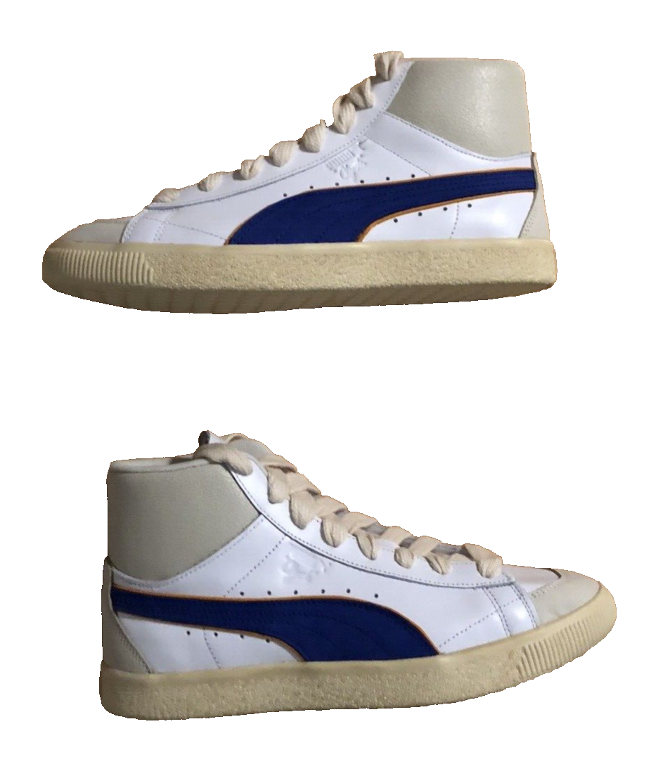 Puma Clyde Mid BBall 391335-01 Men\'s Sneakers 10 White New York Worldwide Shoes Puma Clyde Mid Rhuigi White Royal Basketball Shoes 391335-01  main image 2