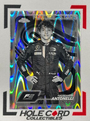ANDREA KIMI ANTONELLI 2024 Topps Chrome F1 F2 #22 Black White 