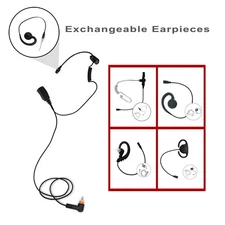 Interchangeable Quick Connect PTT Earpiece Set for Motorola Radios SL300, SL7550