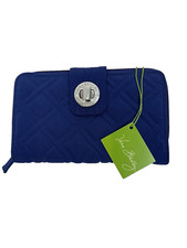 Vera Bradley Your Turn Smartphone Wristlet Cobalt Blue Quilted Cotton