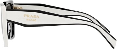 Prada Cateye PR 15WS 09Q5S0 Black White Grey Lenses Women  display picture 1