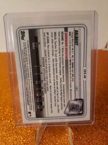 2020 Bowman Chrome Prospect Auto Andrew Dalquist #CPA-AD Auto - Picture 2 of 2