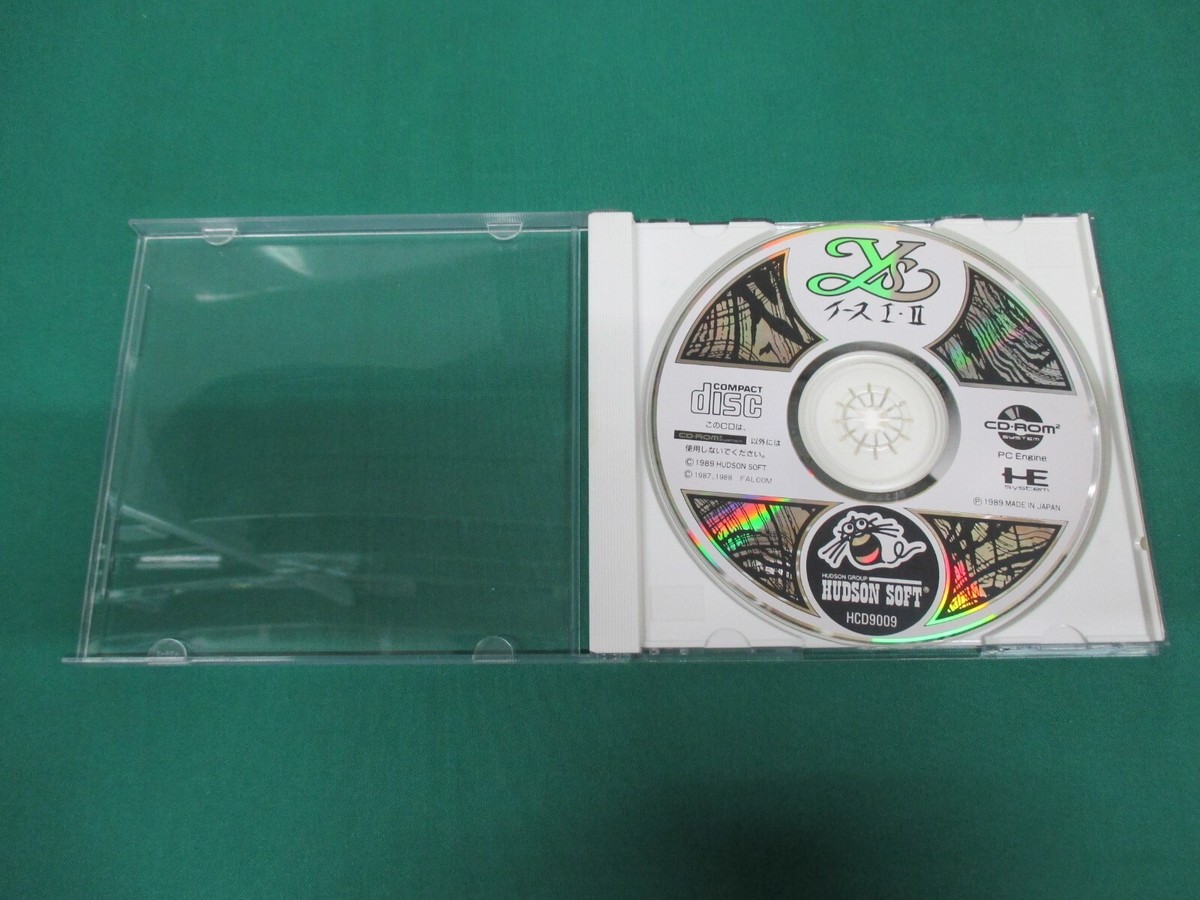 PC Engine CD -- Ys I II. 1and 2 -- JAPAN. Game. Work. 11289