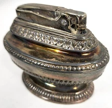 Vintage MCM Ornate Ronson Queen Anne Table Lighter Flint Canada Pats Mid-Century