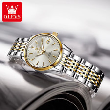 Ladies Automatic Self-Wind Waterproof Stainless Steel Round Dial Watch Elegant