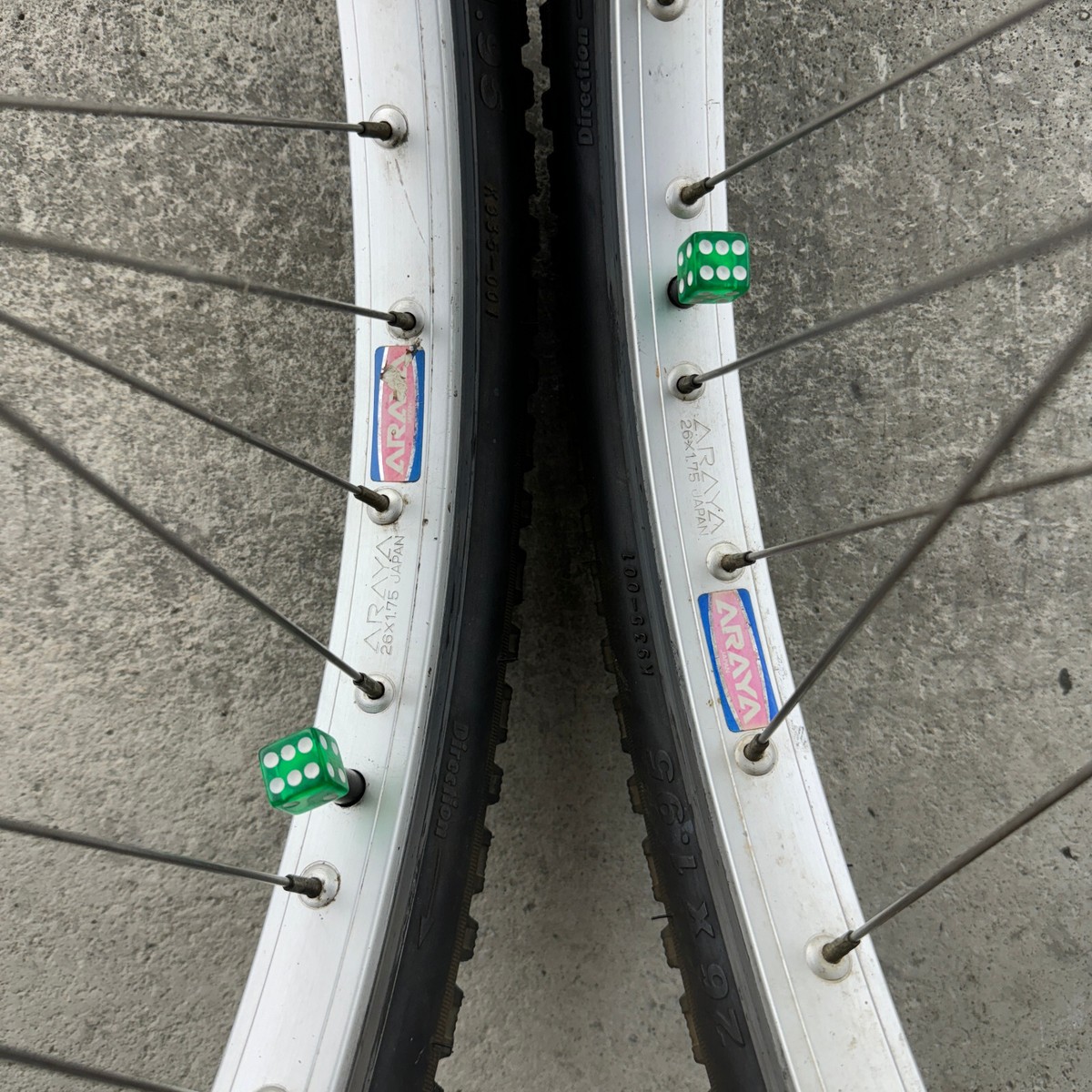 Araya 7x Rims Vintage Wheels Set Suntour XC Sealed Bearing Araya 7x Rims Vintage Wheels Set Suntour XC Sealed Bearing