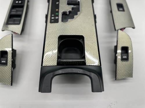2010-2014 Lexus ISF OEM Interior White Carbon Fiber Trims Bezel Set SMALL CRACK - Picture 12 of 12