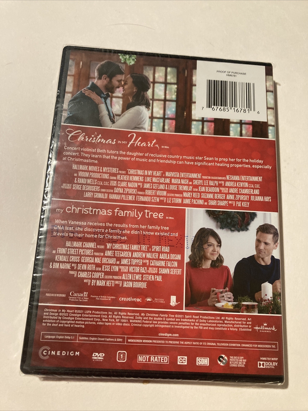 Christmas in My Heart / My Christmas Family Tree DVD Hallmark