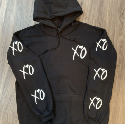 XO Hoodie The Weeknd Black w/ White Print | eBay