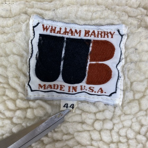 VTG William Barry Sherpa-Lined Corduroy Ranch Jacket Coat Tan Beige 44 *READ - Picture 9 of 23