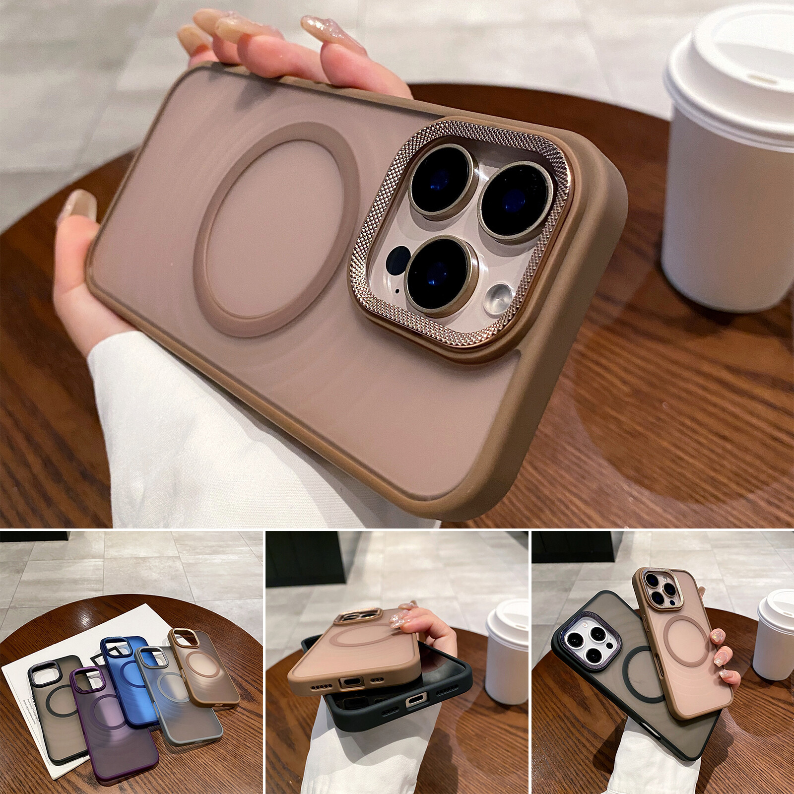 For iPhone 16 Pro Max 15 14 13 12 Shockproof Hard PC Hybrid Magnetic Slim Case