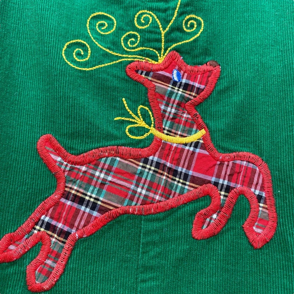 Bailey Boys Mameluco Bebé Vacaciones 24 Mos Verde Pana Reno Cuadros Navidad Foto 4 de 4