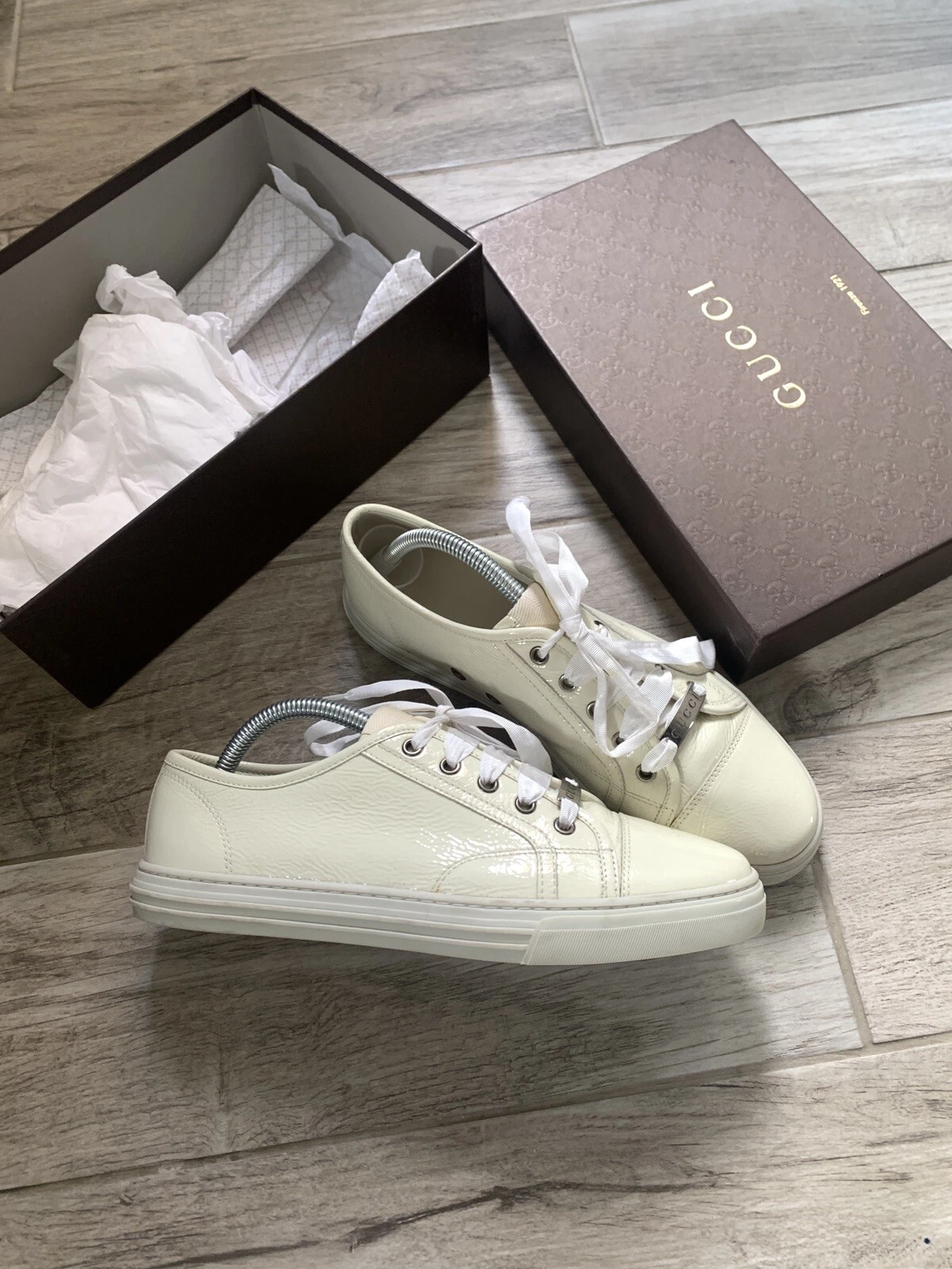 Gucci Baskets Baskets Chaussures Taille sur Photos 100% Authentique Ultra Rare