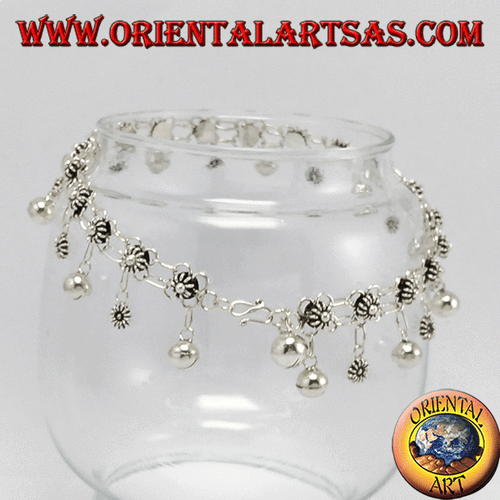 Cavigliere in argento fiorellini e campanelli - Imagen 1 de 2