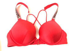 Victoria's Secret Bombshell Shine Add 2 Cups Butterfly Bikini Swim Top Red NWT