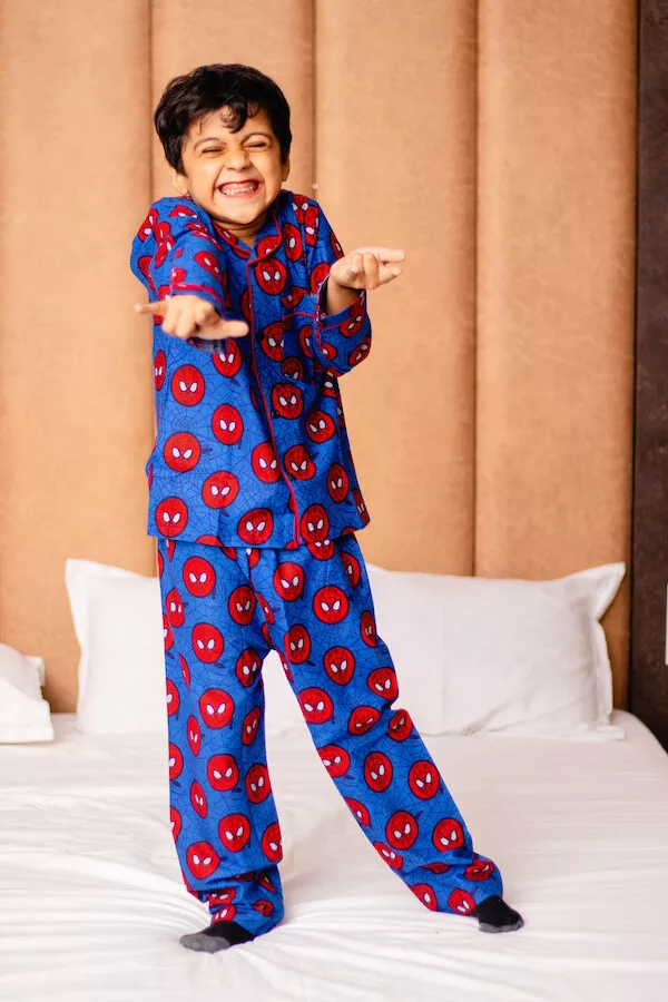 Boys Superman Superhero Pajama Sleepwear Shirt Pj Set 2 Pcs Cotton