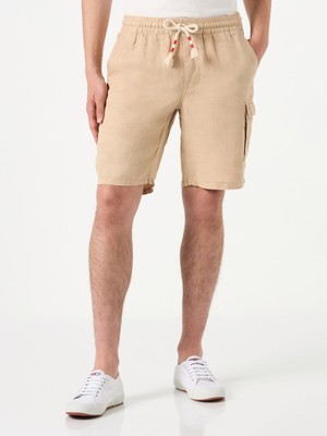 MC2 Saint Barth Beige Linen Bermuda Shorts
