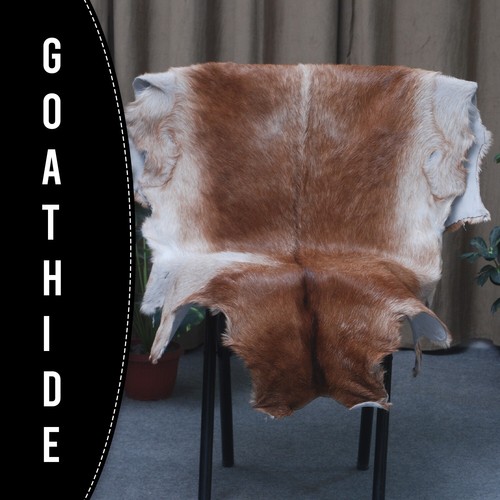 Premium Tan Goatskin Rug – 100% Natural Hair-On Hide, Soft & Durable - Picture 5 of 9