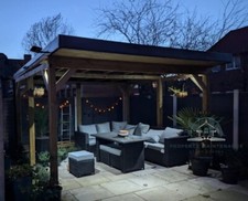 Wooden Gazebo/Pergola Gazebo Flat Roof Timber Garden Gazebo