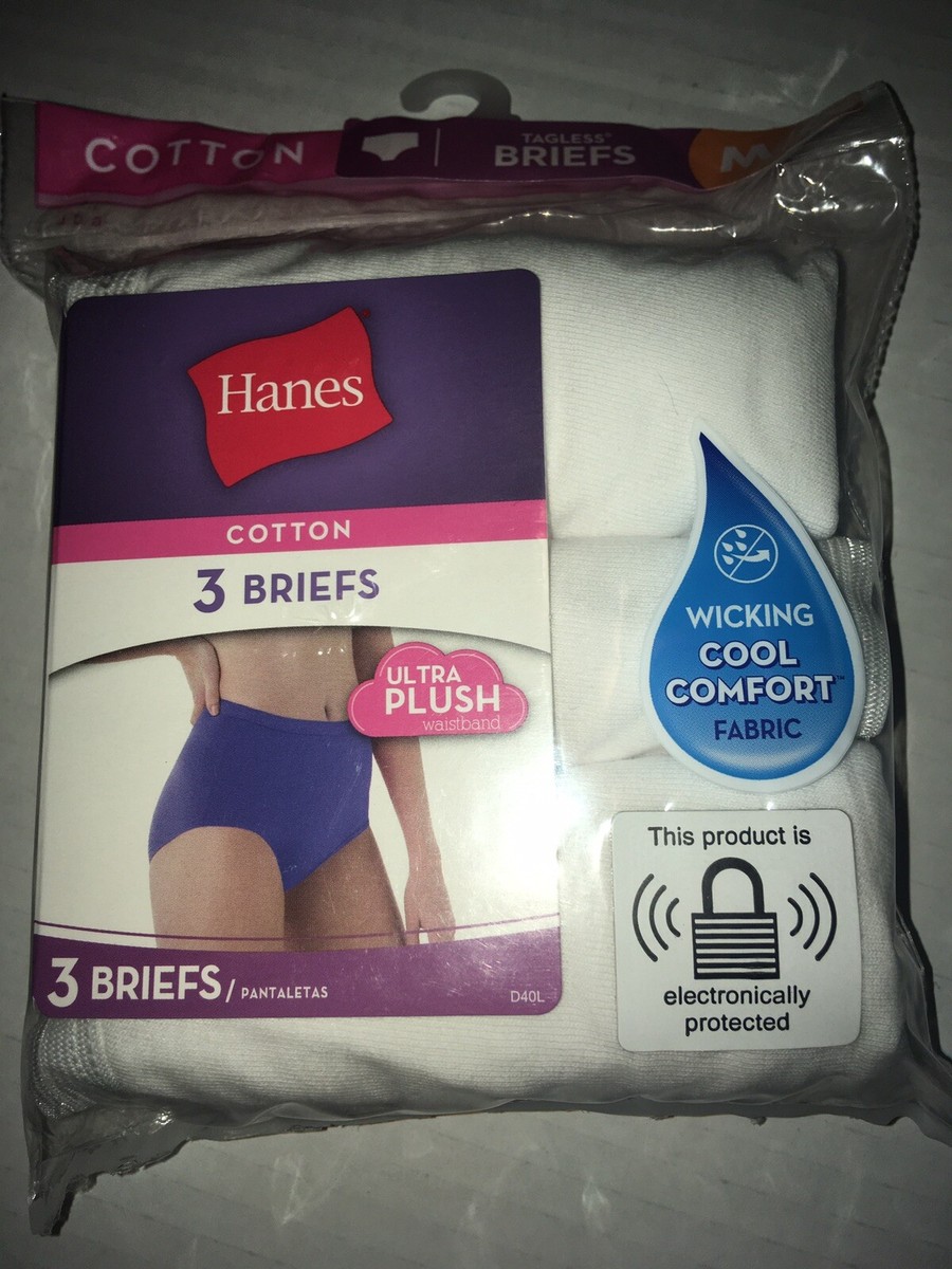 おまとめ3点 NIP Hanes Cotton Tagless 3 Pack White Briefs M / 6 Wicking Cool