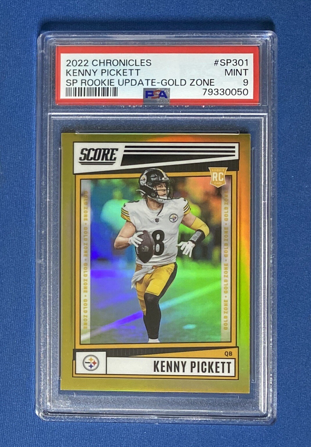 Kenny Pickett Panini Chronicles Score Premium Rookies Update #SP301 Gold Zone