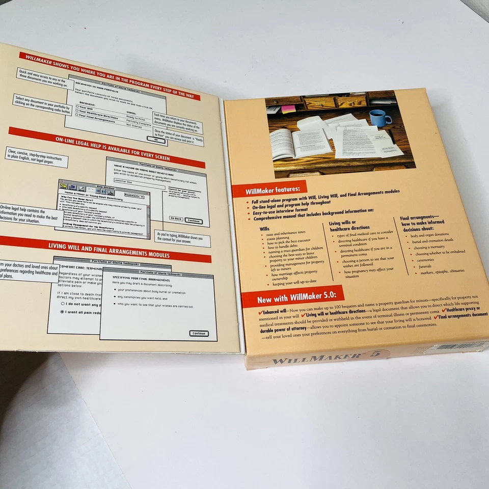 Nolo WillMaker 5 Vtg Software New Sealed NOS Macintosh - Image 3 of 4