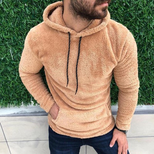 Herren Fleece Fuzzy Hoodies Kapuzenpullover Sherpa Sweatshirt Winter warm langärmelig Tops - Bild 6 von 14