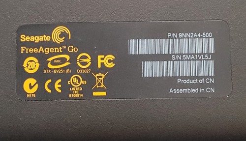 Seagate FreeAgent Go 9NN2A4-500 Mini USB 160GB External Hard Drive - TESTED - Picture 2 of 2