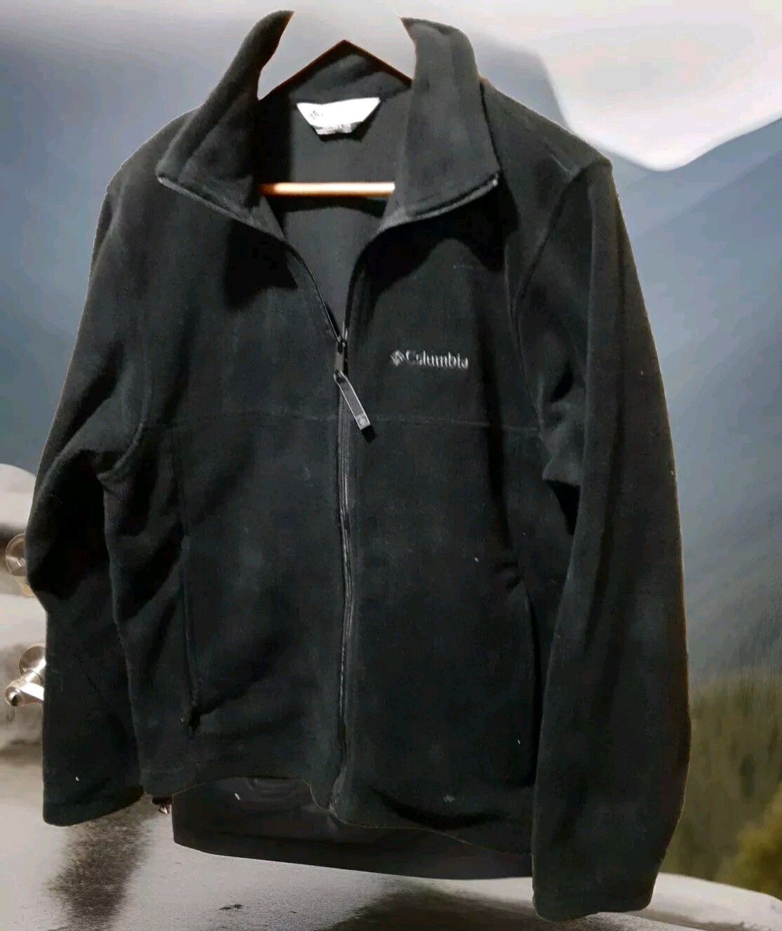 Columbia Men's XL Black Fleece Bomber Jacket Full Zip 42