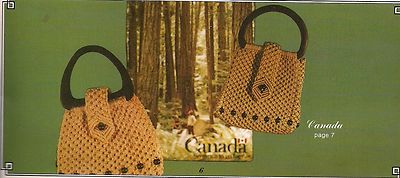 BOOK ONLY #3350 Purses Round the World - Macrame Purse Patterns with Beads Rare