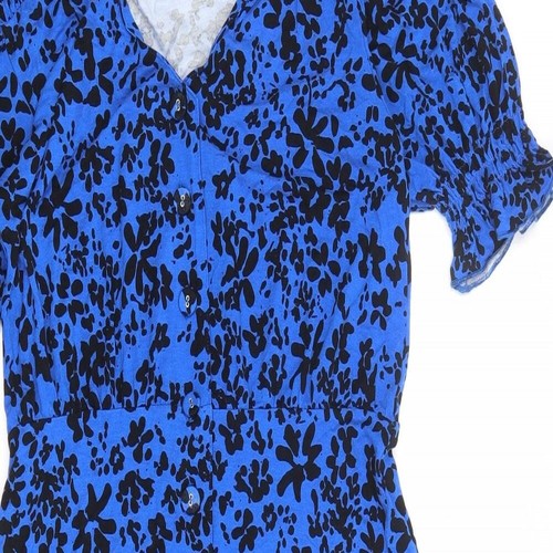 French Connection Womens Blue Polyester Blend Size S V-Neck - Picture 3 of 10