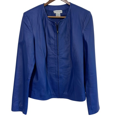 Giacca di pelle donna Newport News taglia 12 vintage primavera colorata - Foto 5 di 5