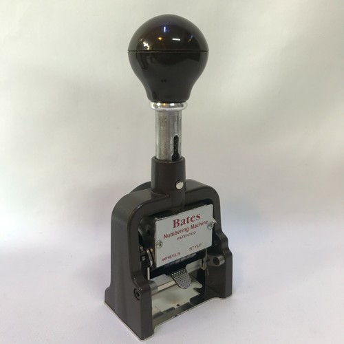Máquina numeradora de movimientos múltiples Bates, seis ruedas, reentintable, talla E - Imagen 5 de 12