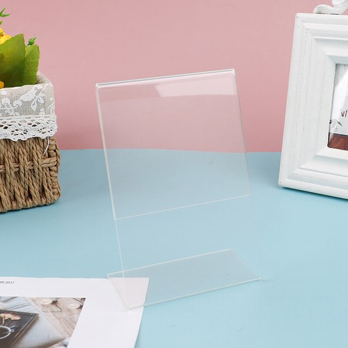 A6 Transparent Acrylic Display Stand Desk Shelf High Quality Display Card StaF9 - Bild 12 von 12