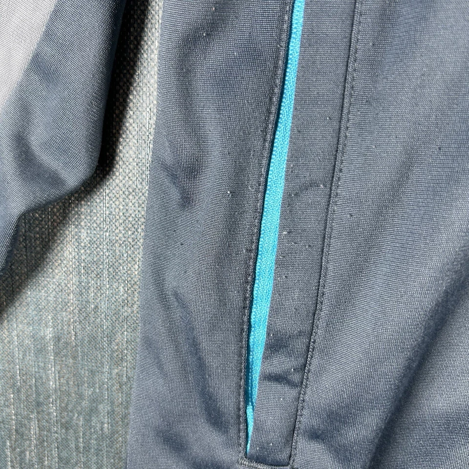 Adidas Mens Jacket Gray Blue Full Zip Long Sleeve Performance Essentials Size L - Image 4 of 4