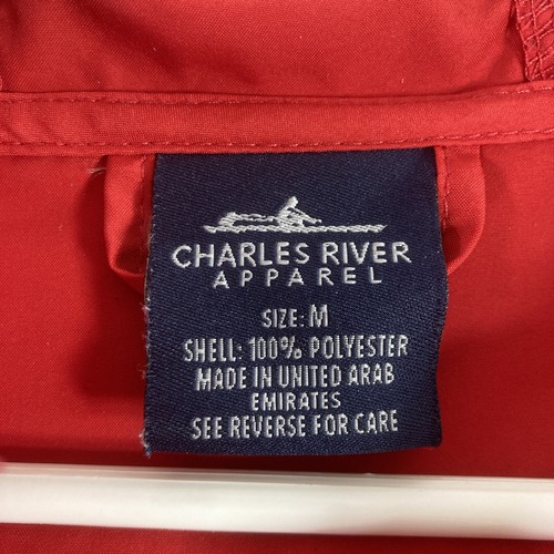 Charles River Apparel Windbreaker Jacket Adult Medium Colorblock Hooded Pullover - Picture 9 of 17