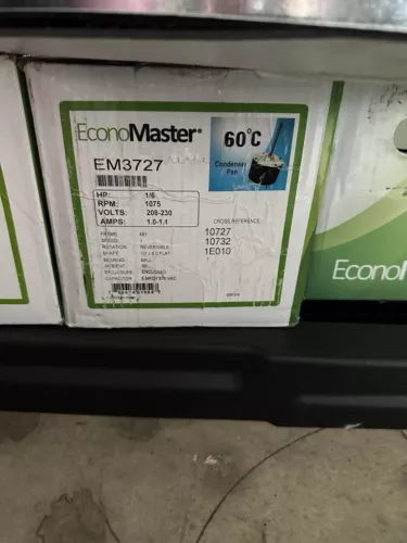 Economaster Air Condenser Fan Motor, 1/6 HP, 1075 Rpm EM-3727 48 Frame 208-230V