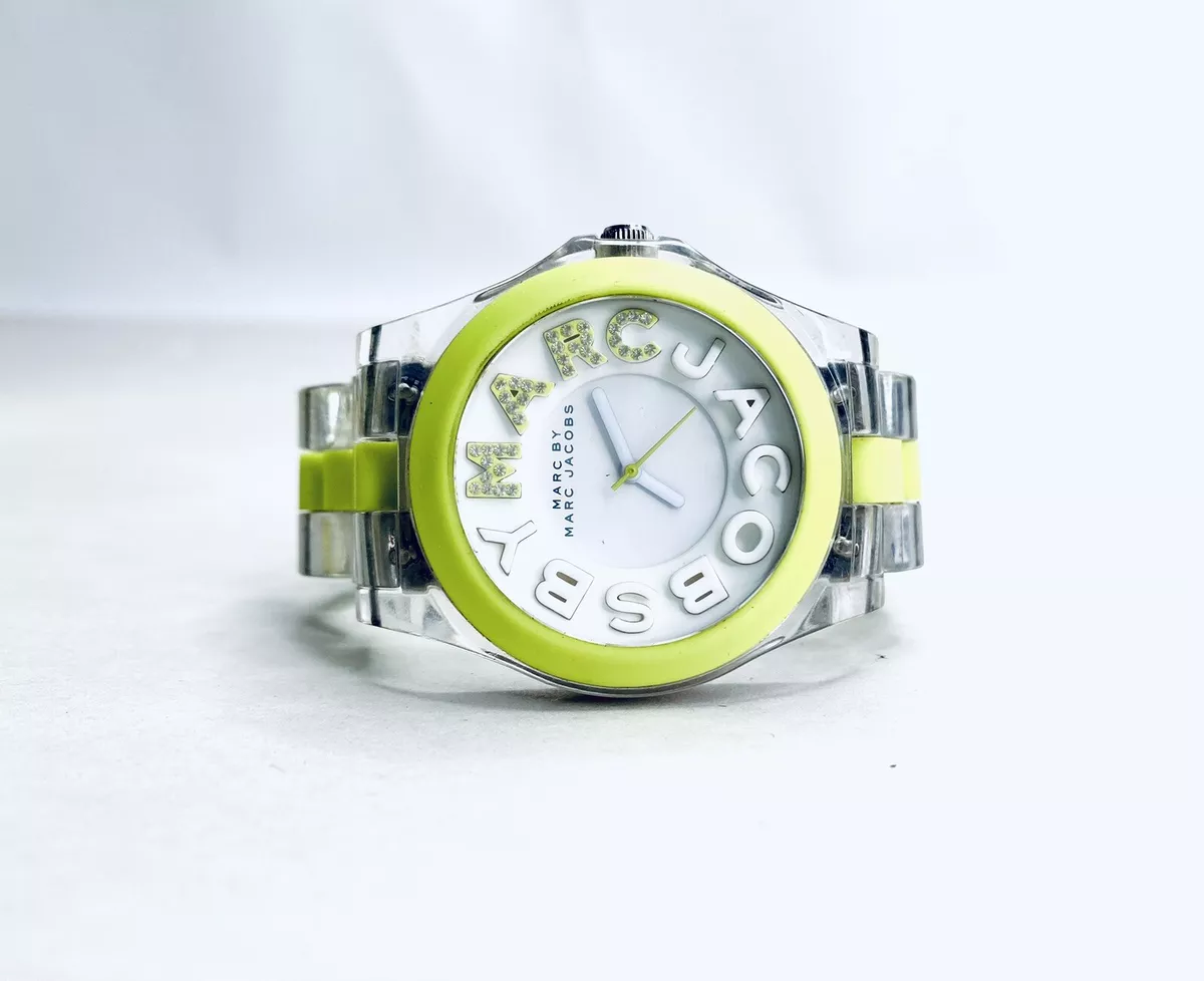 Marc by Marc Jacobs MBM4549 Clear White Lime Green Acrylic